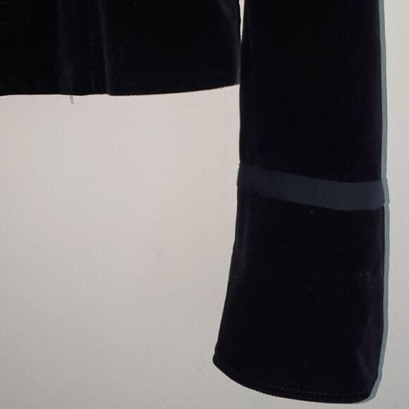 Theory women's Velvet Military Style Jacket black size 12 - Picture 4 of 15